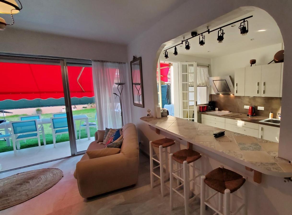Superbe Rez De Jardin Dans Residence Au Calme 尼斯 外观 照片