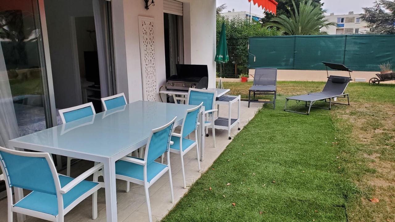 Superbe Rez De Jardin Dans Residence Au Calme 尼斯 外观 照片