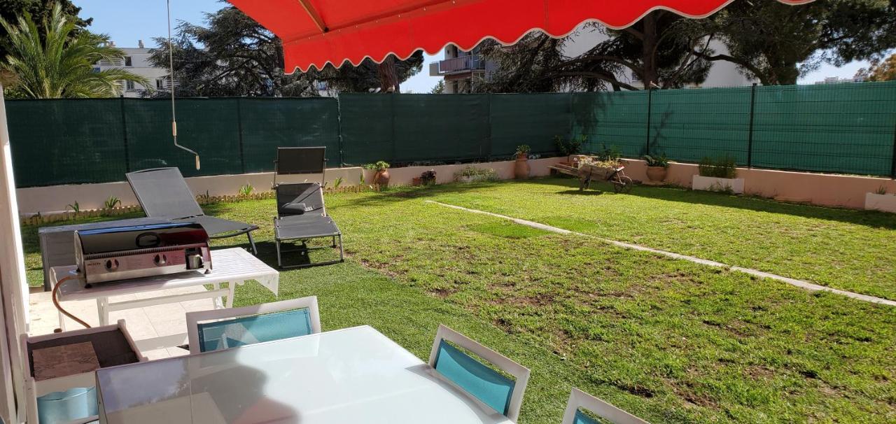 Superbe Rez De Jardin Dans Residence Au Calme 尼斯 外观 照片